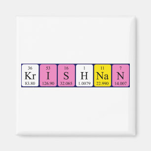 Krishnan periodiek table name magnet magneet