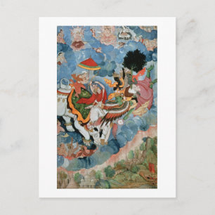 Krishna's strijd met Indra, c.1590 Briefkaart