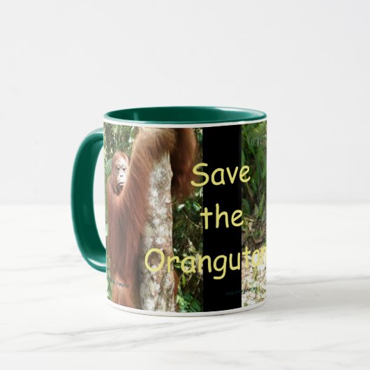 Krista Orangutan redt de orang-oetans Mok (Voorkant links)