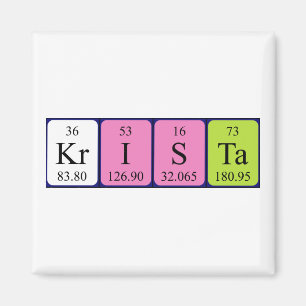 Krista periodiek table name magnet magneet