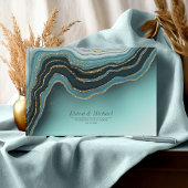 Kristal Agate Wedding Blauwgroen ID825 Gastenboek