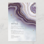Kristal Agate Wedding Menu Amethyst ID825 (Voorkant)