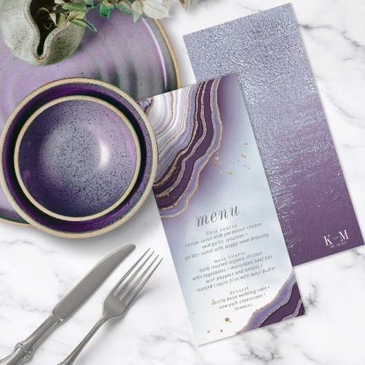 Kristal Agate Wedding Menu V2 Amethyst ID825