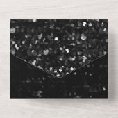 Kristal Black Bling Strass All In One Uitnodiging (Achterkant)