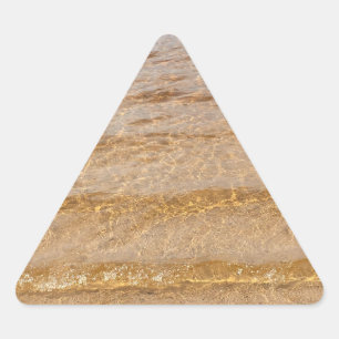 Kristal Clear Water Sandy Beach Ocean Zee Waves Driehoek Sticker
