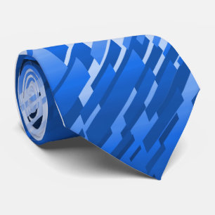 Kristal, eenzijdig gestreept blauw stropdas