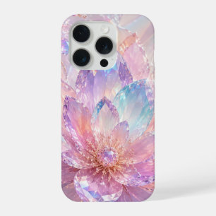 Kristal Lotus Pastel Hoestelcase iPhone 15 Pro Hoesje
