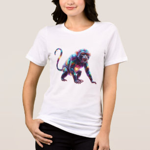 Kristal Monkey Kunst Tri-Blend Shirt