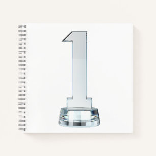 Kristal nummer één award trofee notitieboek