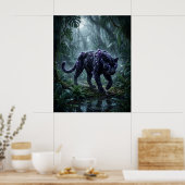 Kristal Panther Nachtgloed Poster (Keuken)