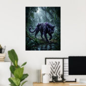 Kristal Panther Nachtgloed Poster (Thuiskantoor)