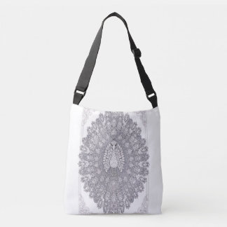 Kristal Pauw Geometrische Vogel Lijnkunst Crossbody Tas