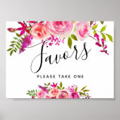 Kristal Roze Perzikrozen Favorieten bruiloft/feest Poster (Voorkant)