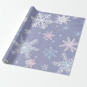 kristal sneeuwvlokken inpakpapier