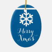 Kristal Snowflake kerstkerstversiering Keramisch Ornament (Voorkant)