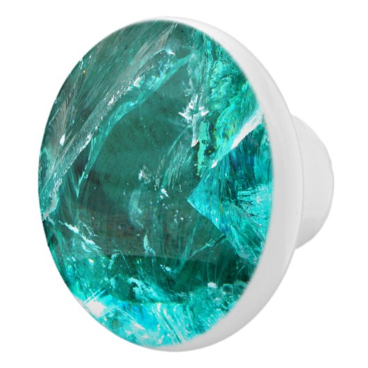 Kristal van turquoise quartz minerale natuur keramische knop (Rechts)