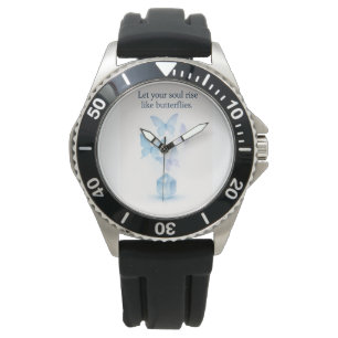 Kristal Vlinder Horloge – Edelsteen Schoonheid om
