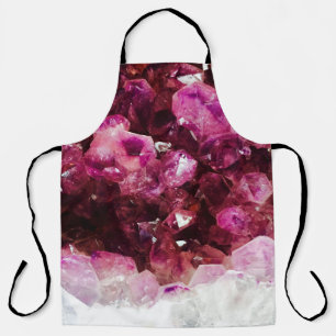 Kristalamethyst paars mineraal schort