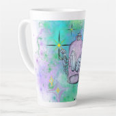 Kristalbeeld grote latte mok, heks, magie, gothic latte mok (Linkerhoek)