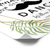 Kristalbladbladerblad GENTLEMEN BATHROOM bruiloft Poster (Hoek)