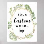 kristalbladbladgroen creëer uw eigen gebruik poster (Voorkant)