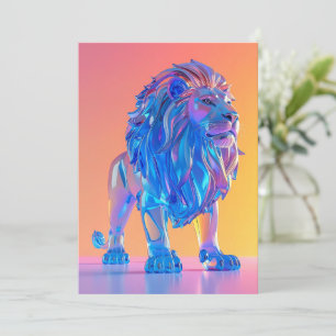 Kristalblauwe Leeuw Blanke Kaart