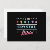 Kristalgenezing Ik ben de Crystal Bible Heal Chakr Briefkaart (Voorkant / Achterkant)
