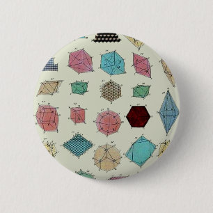 Kristalgeometrie Ronde Button 5,7 Cm