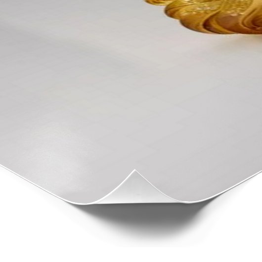 Kristalglas prinses met gele jurk perfect poster (Hoek)