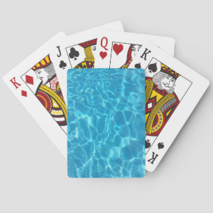 Kristalhelder Blauw Zwembadwater Pokerkaarten