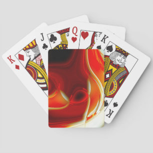 Kristalheldere cirkelvormige krommen, van glas, in pokerkaarten