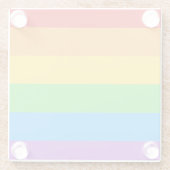 Kristalheldere Pride: Rainbow Flag Glazen Onderzetter (Achterkant)