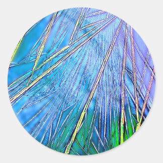 Kristalkunst: Blauw Kristal Ronde Sticker