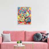 Kristallen abstracte potloodtrekkunst canvas afdruk (Insitu (Woonkamer))