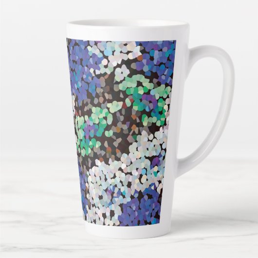 Kristallen bloemen latte mok (Rechts)