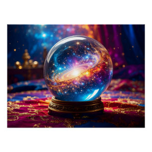 Kristallen Bol - Ik Zie Een Kosmische Gebeurtenis  Perfect Poster