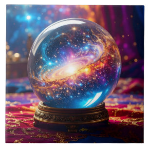 Kristallen Bol - Ik Zie Een Kosmische Gebeurtenis Tegeltje