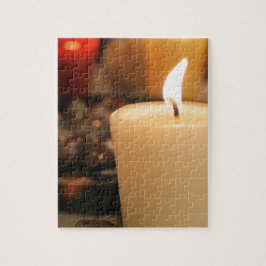 Kristallen en kaars legpuzzel