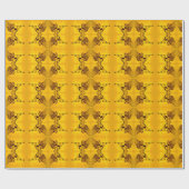 Kristallen Engel op Goud Geometrisch Verpakkend Do Cadeaupapier (Vlak)