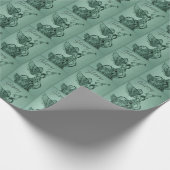 Kristallen Engel op groen Glory Wrapping Paper Cadeaupapier (Hoek)
