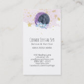 ** Kristallen Maan Kosmos Sterren Universum Hemel Visitekaartje (Achterkant)
