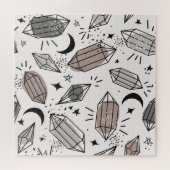 Kristallen, Maan, Sterren, Overlappend Ontwerp. Legpuzzel (Horizontaal)
