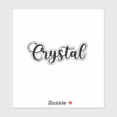 Kristallen naam - Handgeschreven kalligrafie Sticker (Vel)