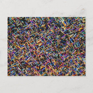 Kristallen onder een microscoop briefkaart