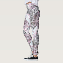 Kristallen op een Notitieboek Leggings