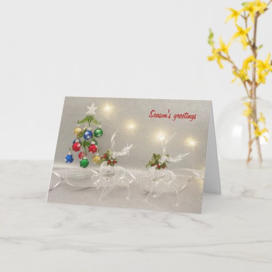 Kristallen rendieren en linten kaart (Gele Bloem)