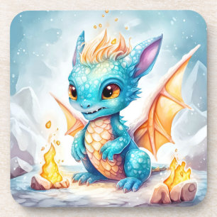 Kristallen Schattigee Baby Blue Dragon-68799 Bier Onderzetter