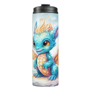 Kristallen Schattigee Baby Blue Dragon-68799 Thermosbeker