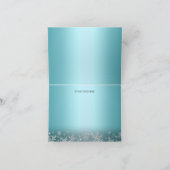 Kristallen Sneeuwvlok Blauwe Winter Bedankkaart (Binnen)
