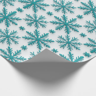 ❄ Kristallen Sneeuwvlok Winter Herhalings Tegels ❄ Cadeaupapier